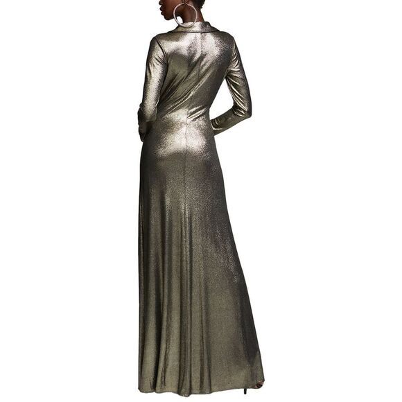 Halston WomensJira Gown, Gold